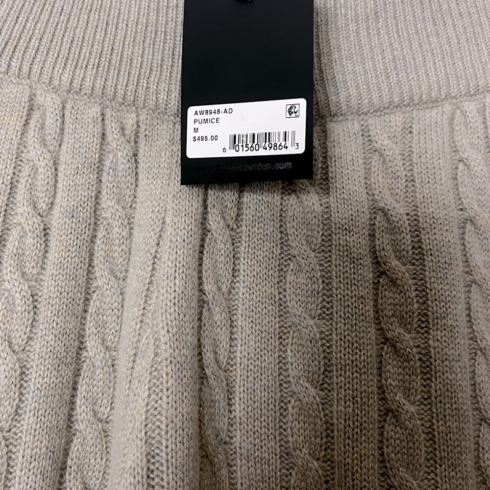 ATM ANTHONY THOMAS MELILLO CASHMERE WOOL BLEND CABLE KNIT JOGGERS PANTS SZ M NEW - Picture 6 of 11